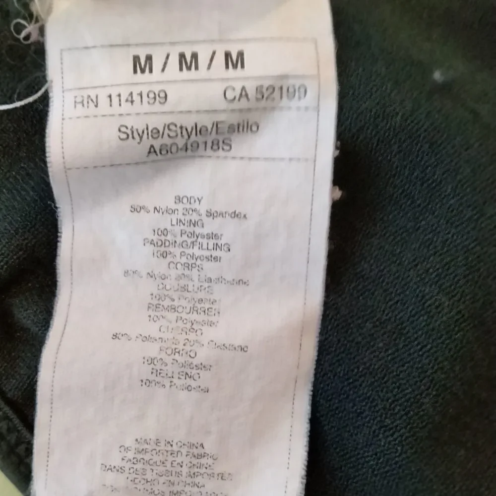 Roxy Bathing Suit Top TOP ONLY Size M  Pink Black Yellow Turquoise - Picture 5 of 9